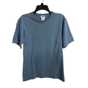 Champion Blue Short Sleeve T-Shirt Size Medium Logo Sleeve Cotton Casual Comfy